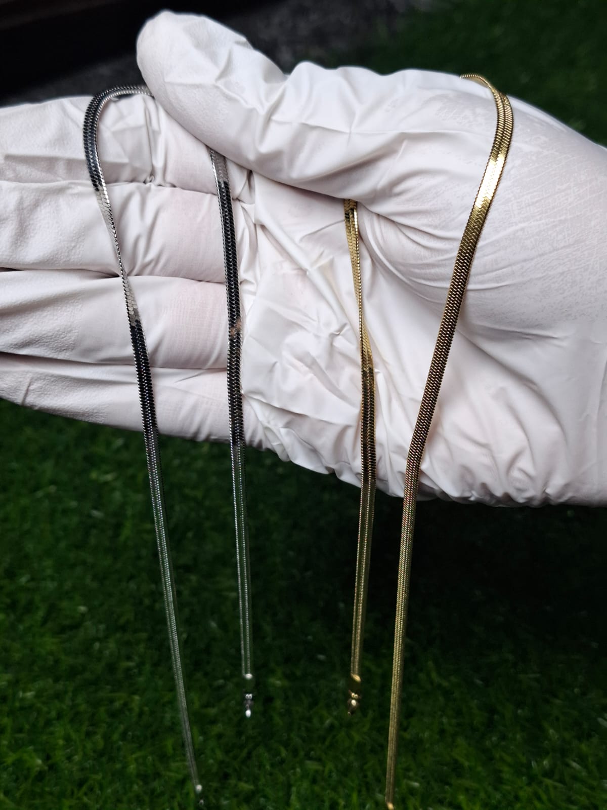 snake stainless steel chain golden + silver  summer sale